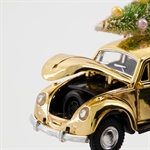 208250025 House Doctor xmas car golden 12,5 cm med åben forhjelm - Tinashjem